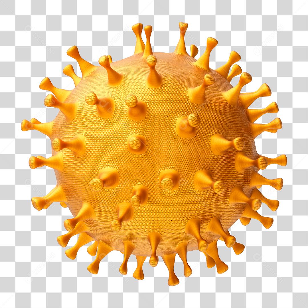 Vírus Corona vírus cor de ouro PNG Transparente