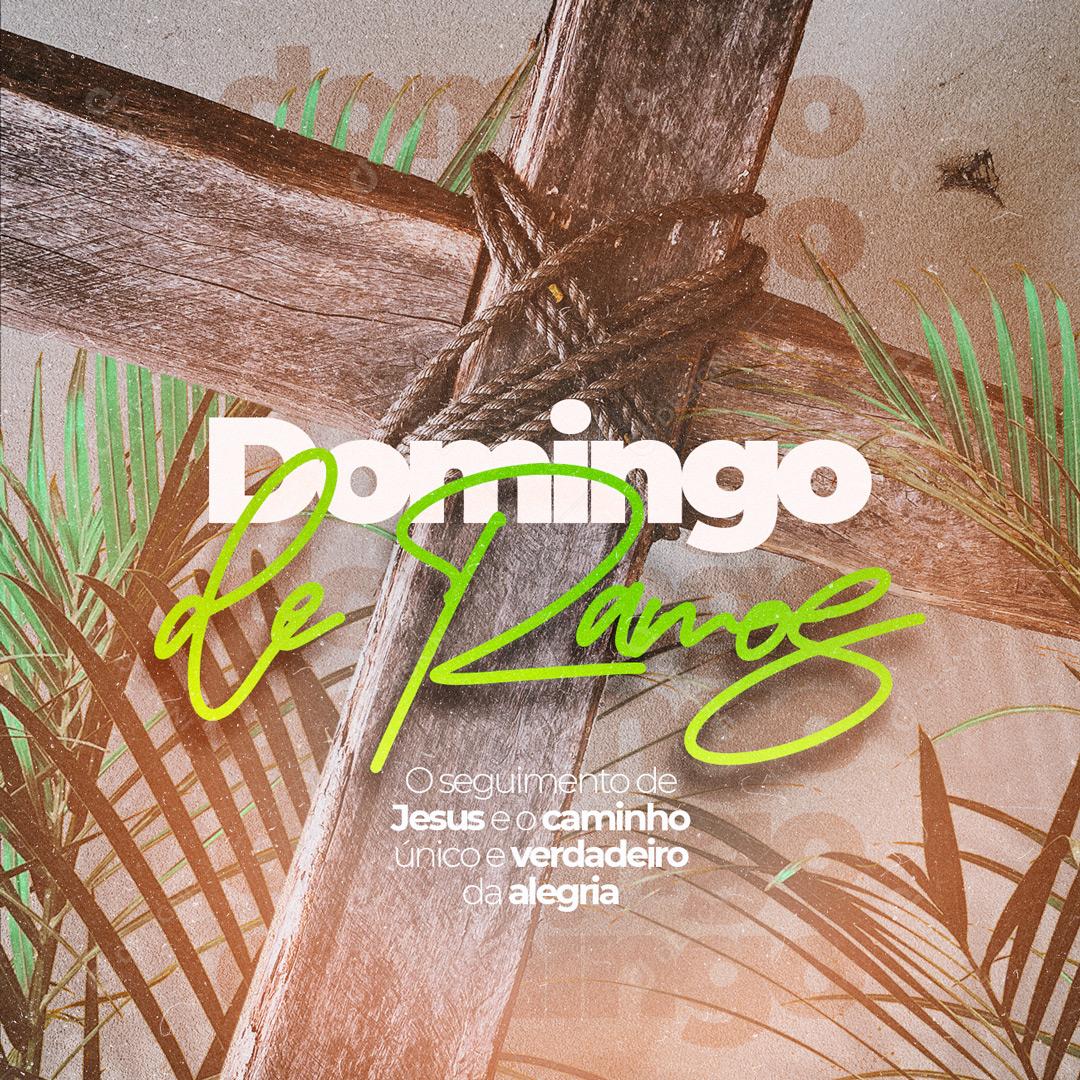 Domingo De Ramos O Seguimento De Jesus Social  Media PSD Editável