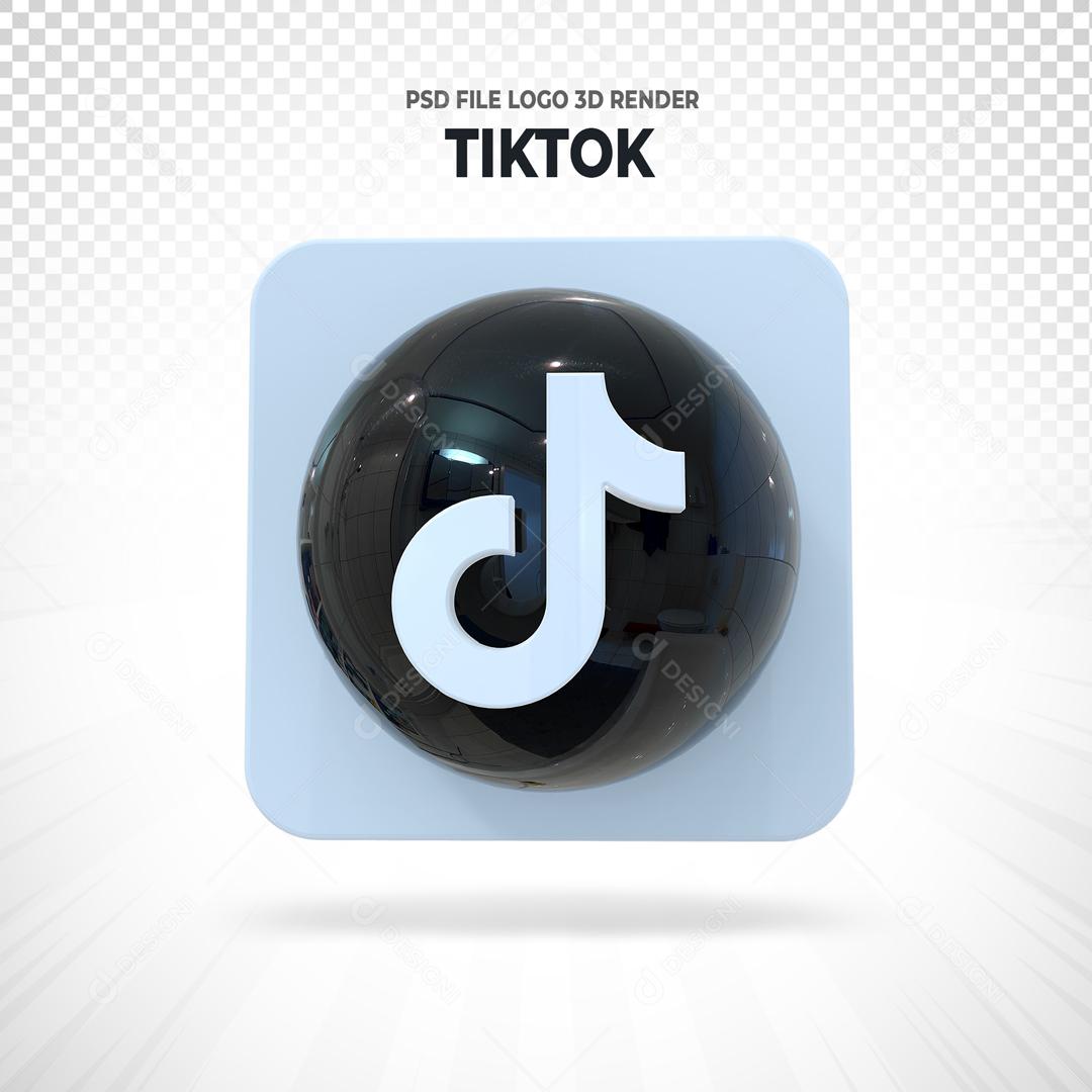 Tiktok 3D Elemento Para Composição PSD