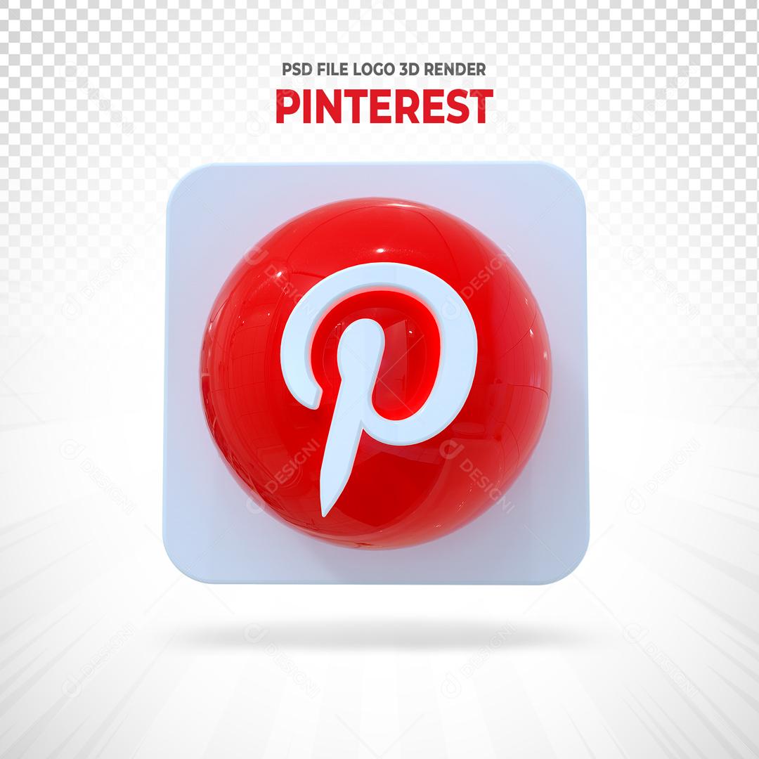 Pinterest 3D Elemento Para Composição PSD