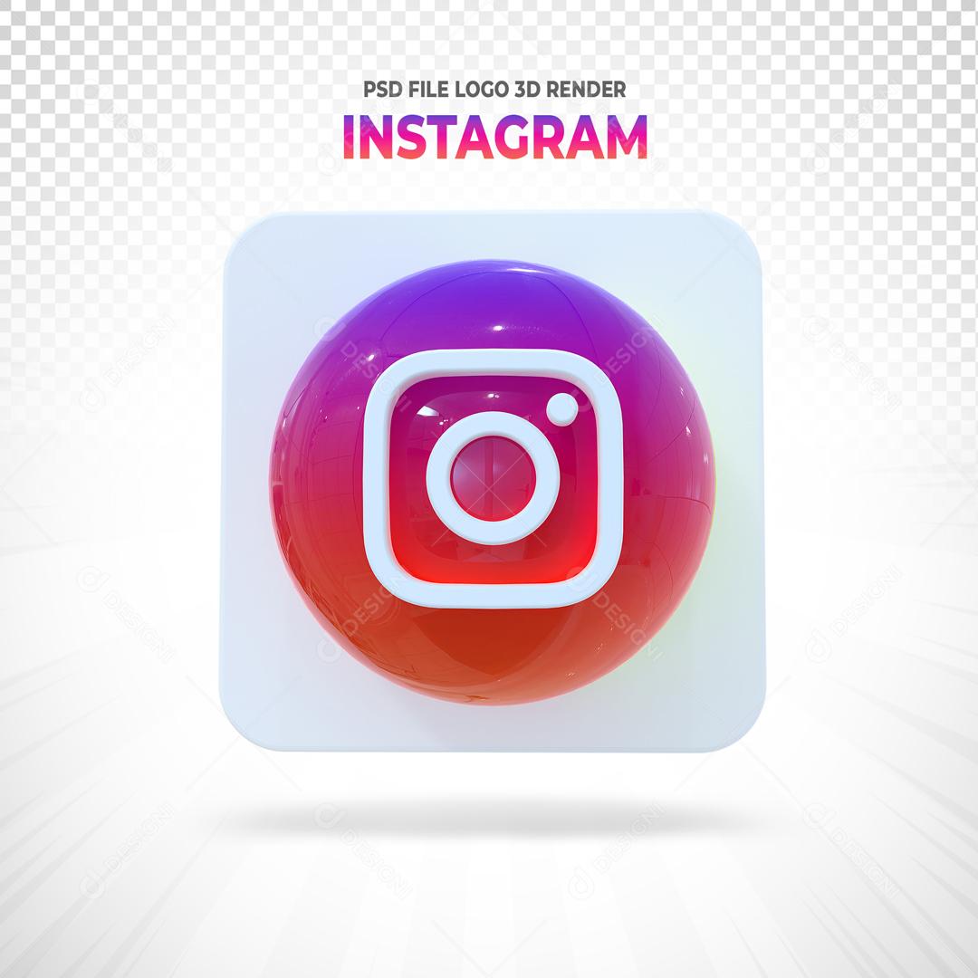 Instagram Elemento 3D Para Composição PSD