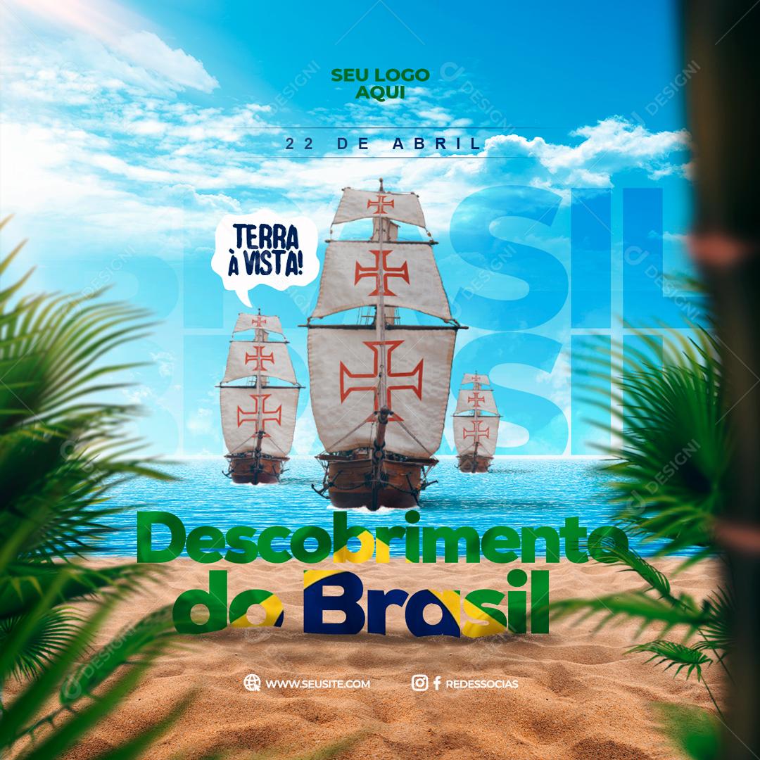 Social Media Dia Do Descobrimento Do Brasil 22 de Abril PSD Editável