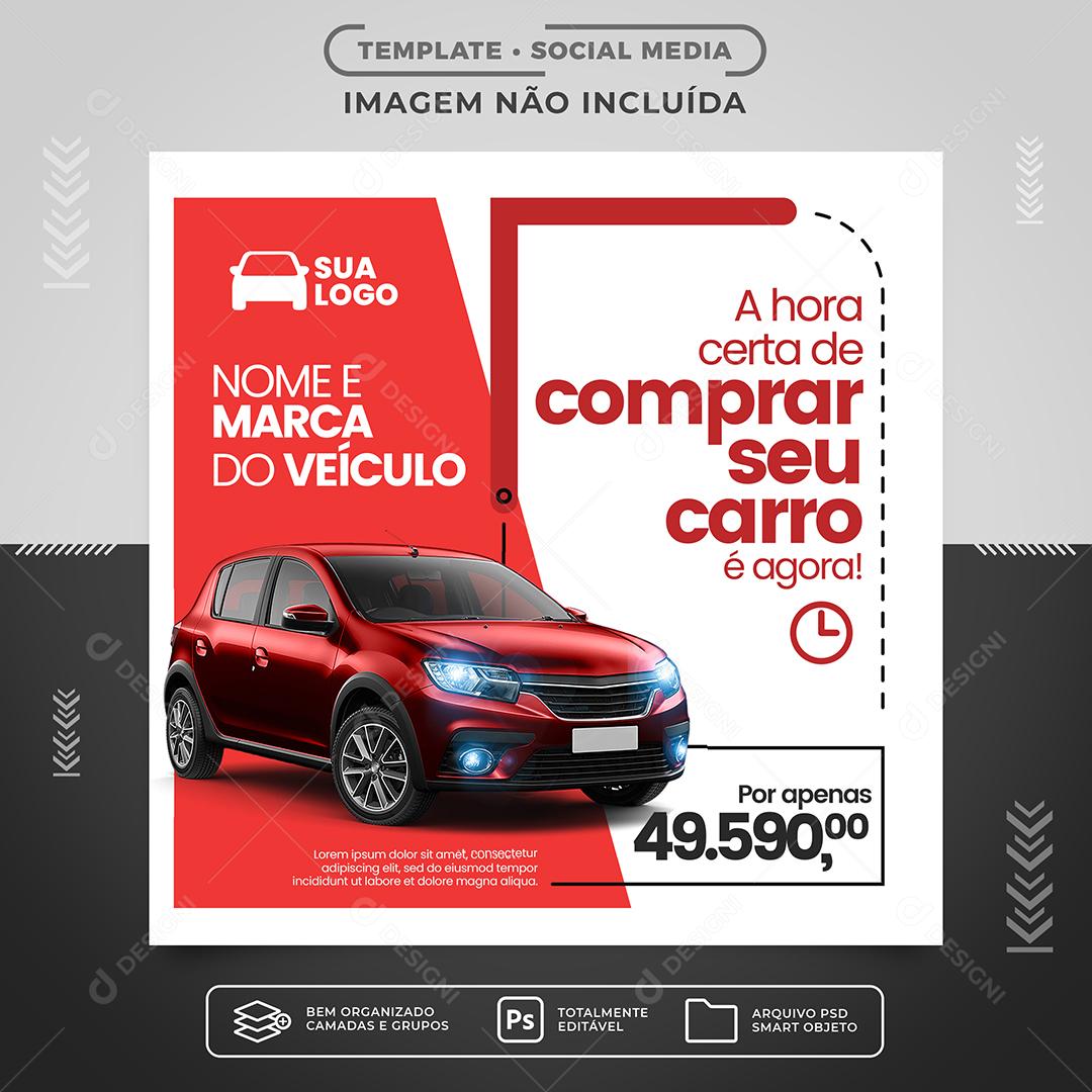 O seu Carro Novo Está Aqui Concessionária Social Media PSD Editável