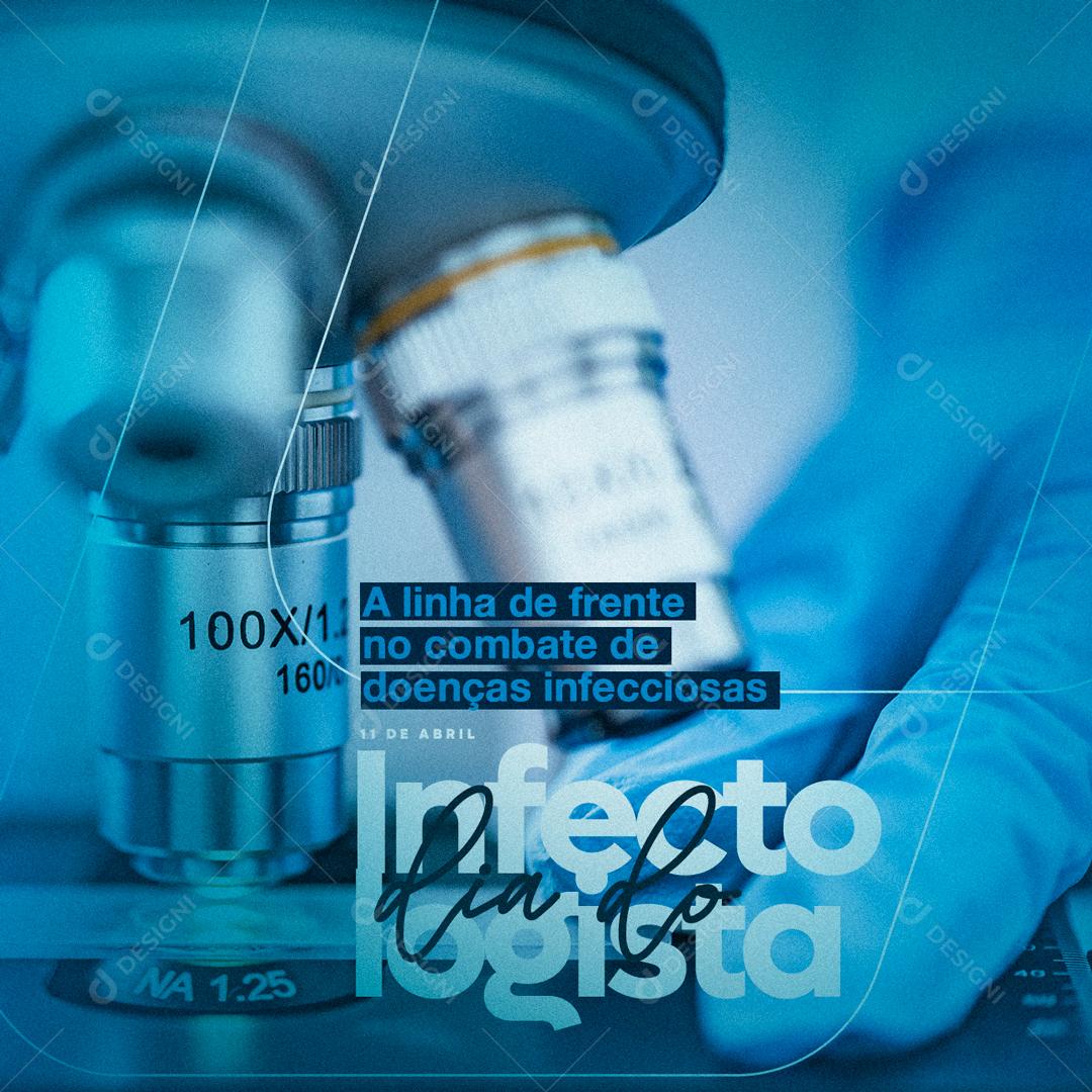 Social Media Dia do Infectologista 11 de Abril PSD Editável