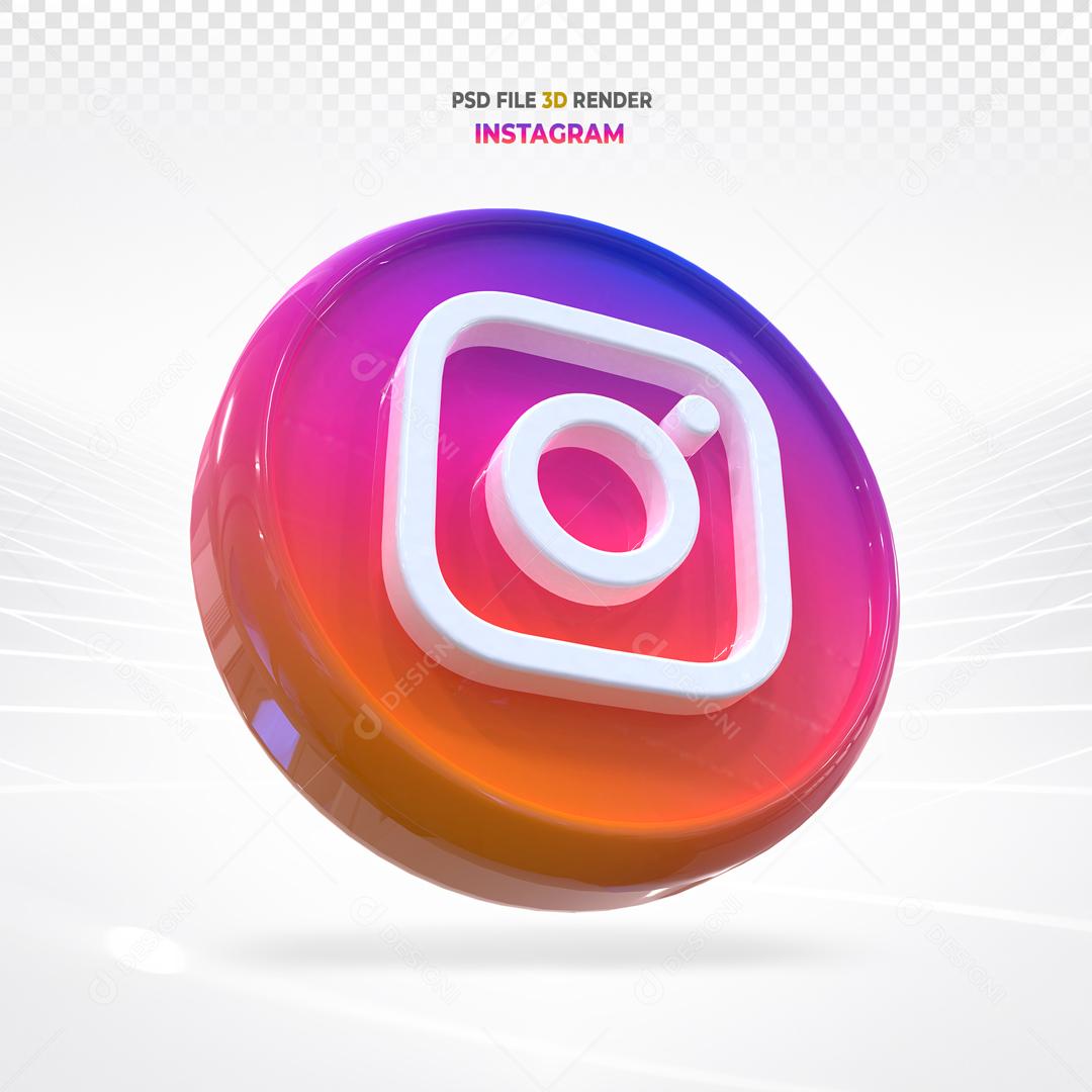 Instagram Elemento 3D Para Composição PSD