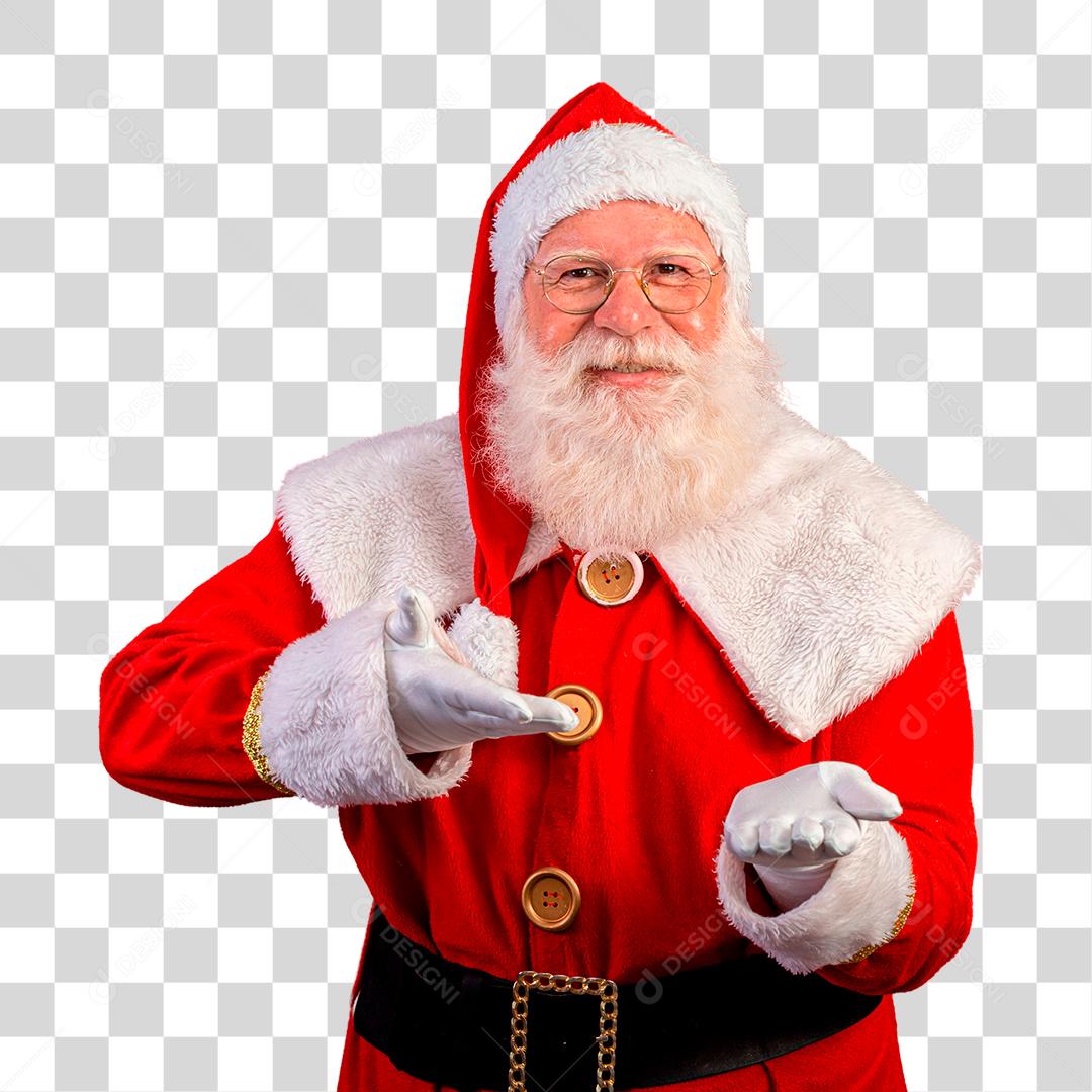 Papai Noel foto para apresentação de produto PNG Transparente