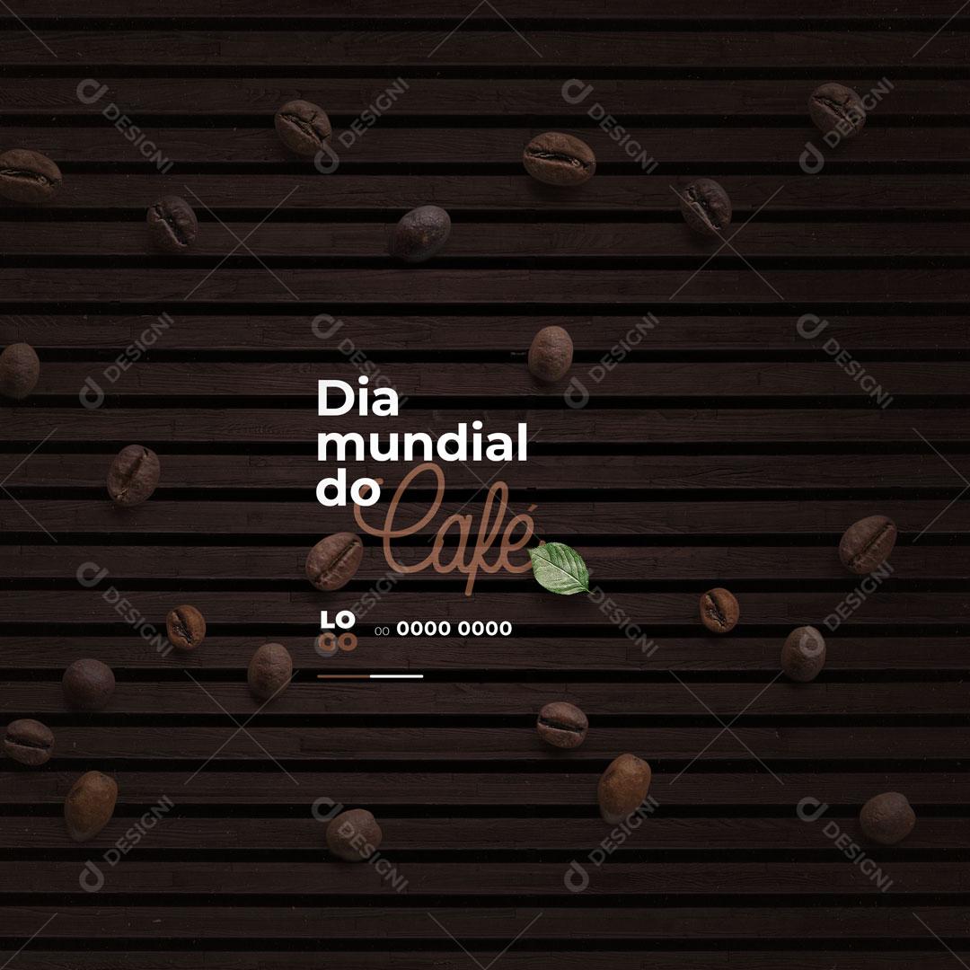 Social Media 14 de Abril Dia Mundial do Café PSD Editável