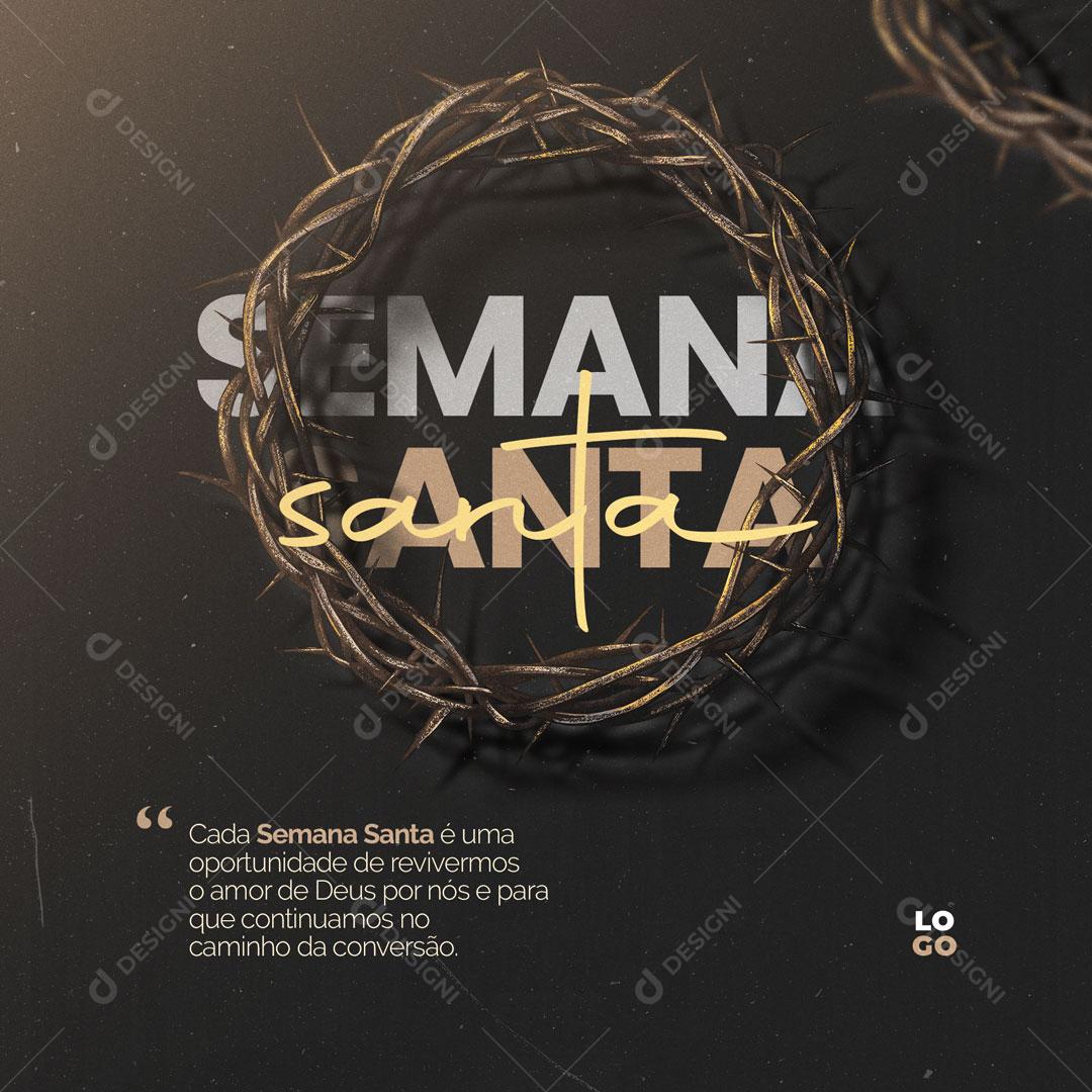 Social Media Semana Santa Quaresma PSD Editável