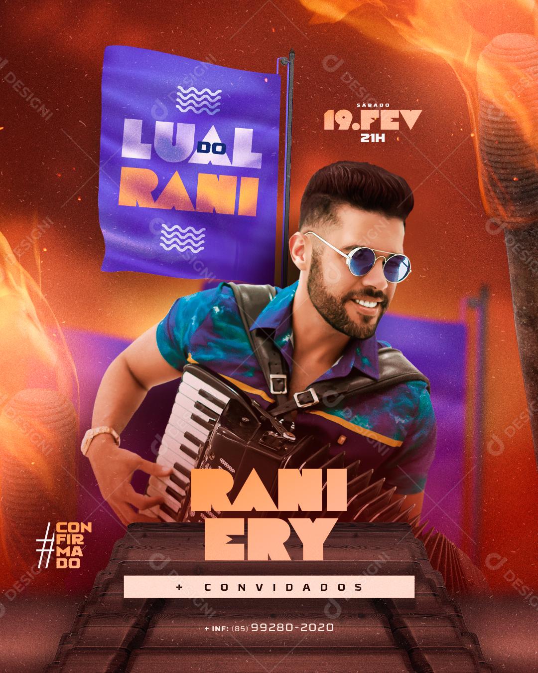 Flyer Raniery 19 De Fevereiro Lialrani Social Media PSD Editável