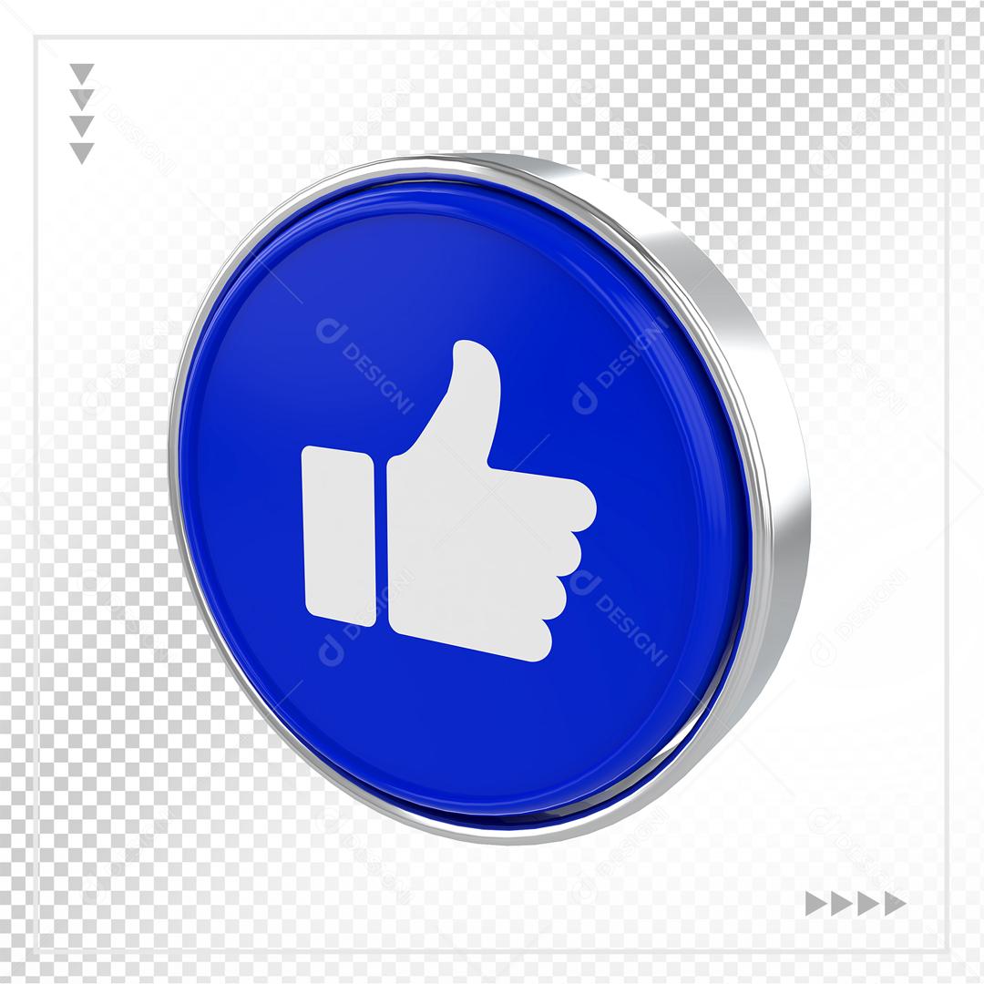 Emoji 3D Like Elemento Para Composição PSD