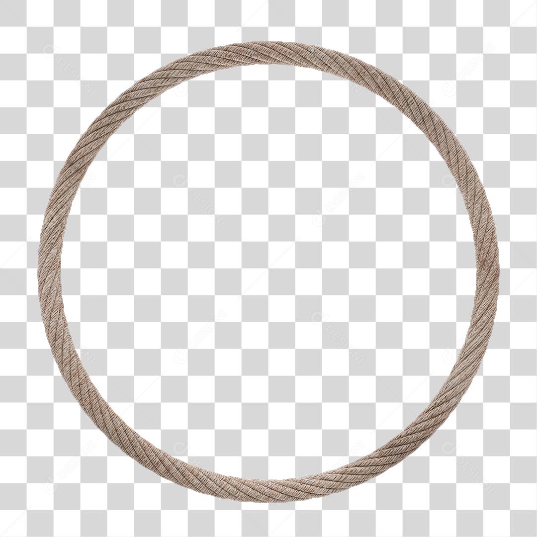 Corda circular Elemento 3D Para Composição PNG
