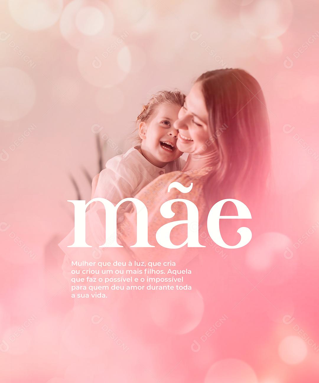 Social Media Mulher que deu a Luz e Criou Dia das Mães PSD Editável