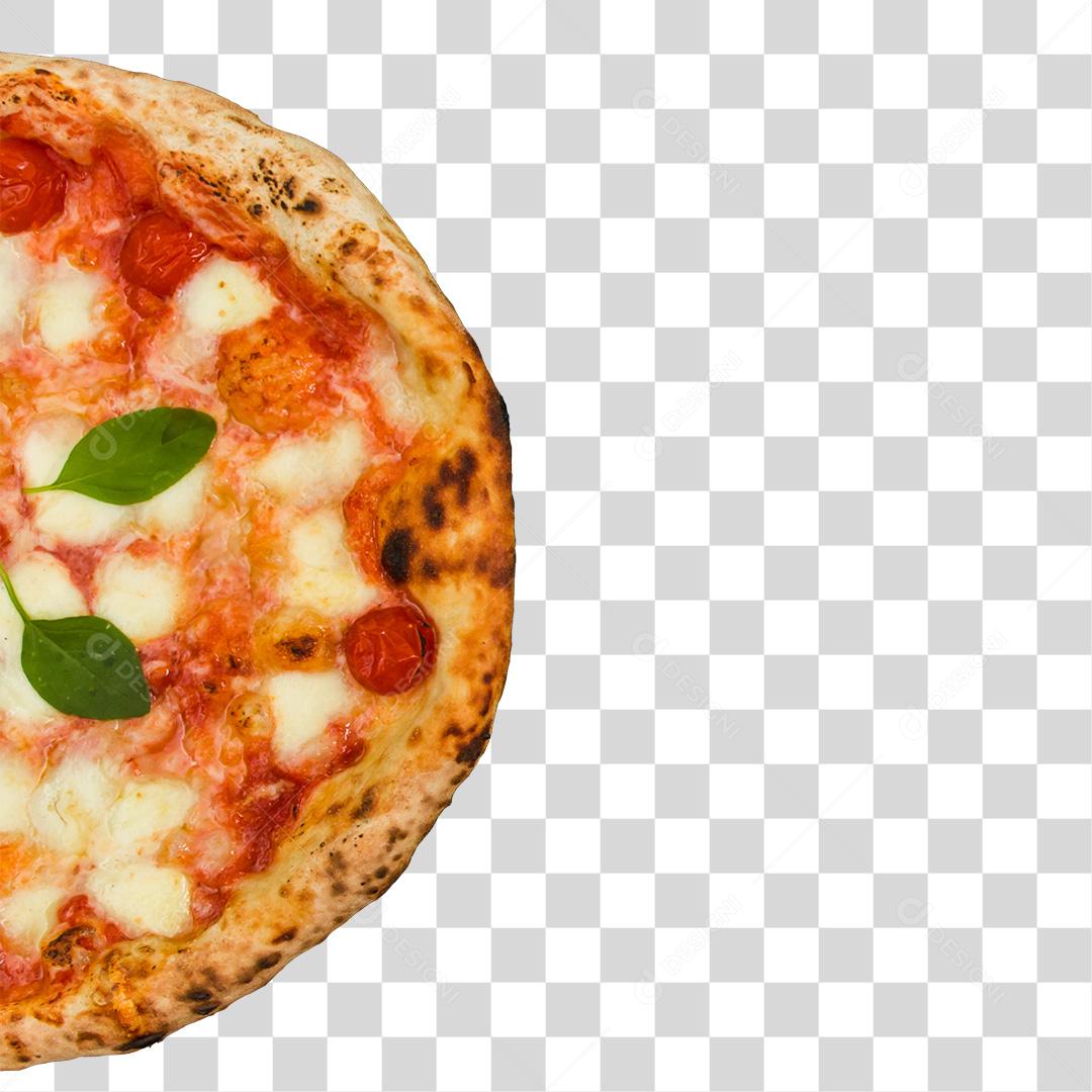 Pizza caseira com tomate azeitona queijo e outros ingredientes PNG Transparente