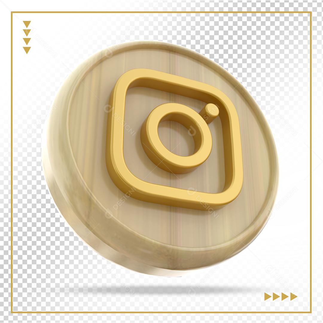 ícone Instagram 3D  Para Composição PSD
