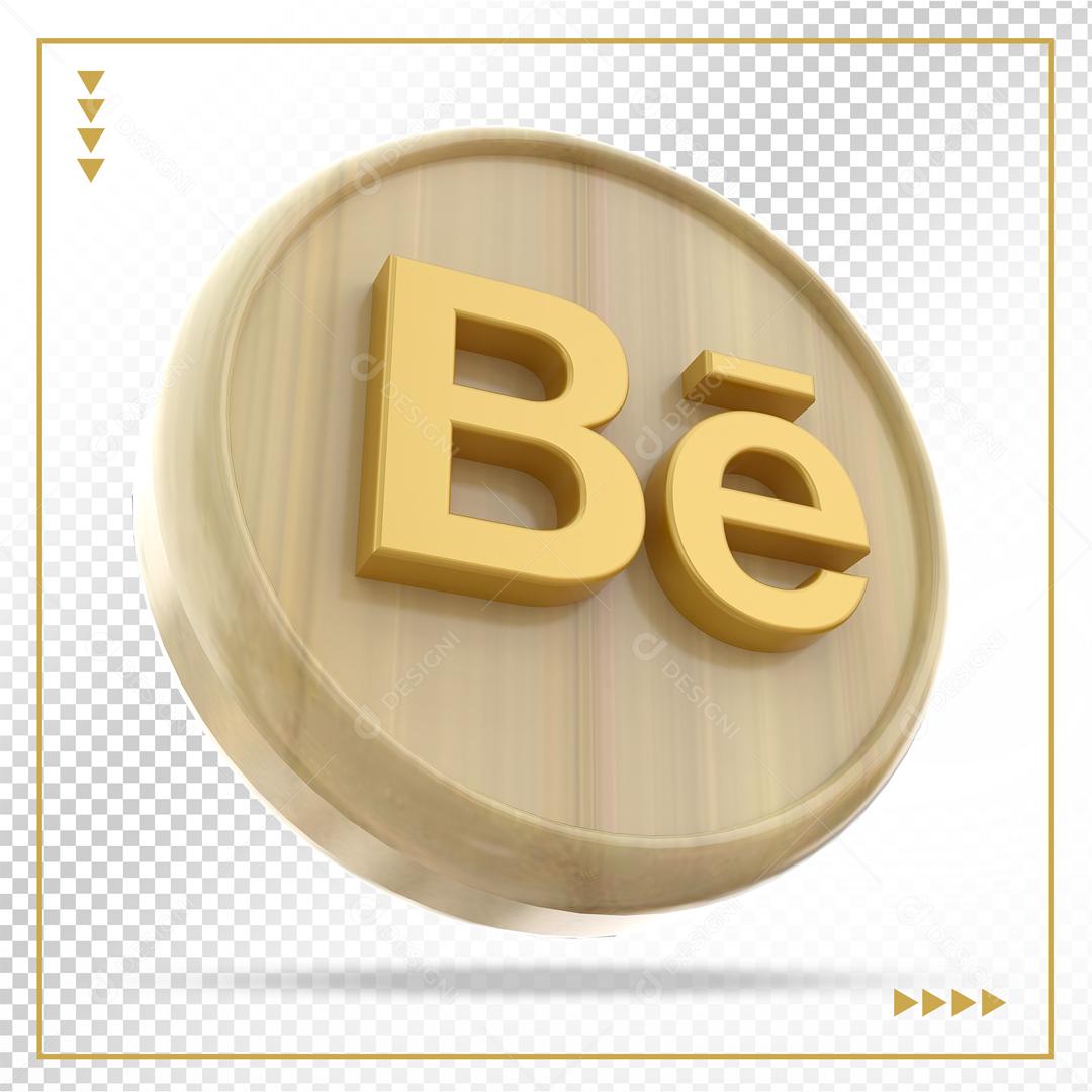 Behance ìcone 3D Elemento Para Composição PSD