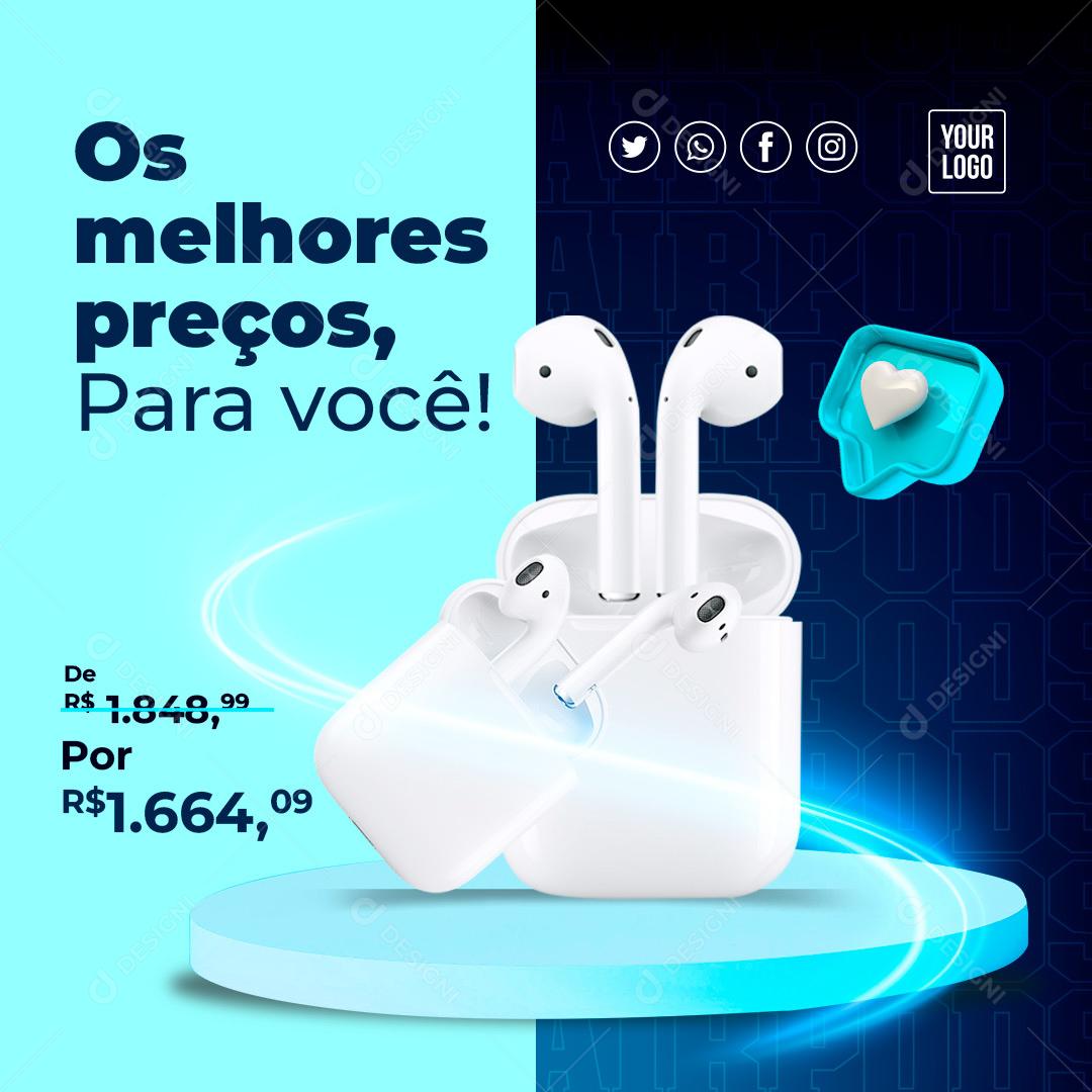 Social Media os Melhores Preços Para Você Eletrônicos PSD Editável