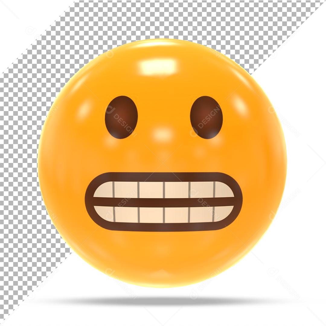 Emoji 3D Reação Careta Elemento Para Composição PSD