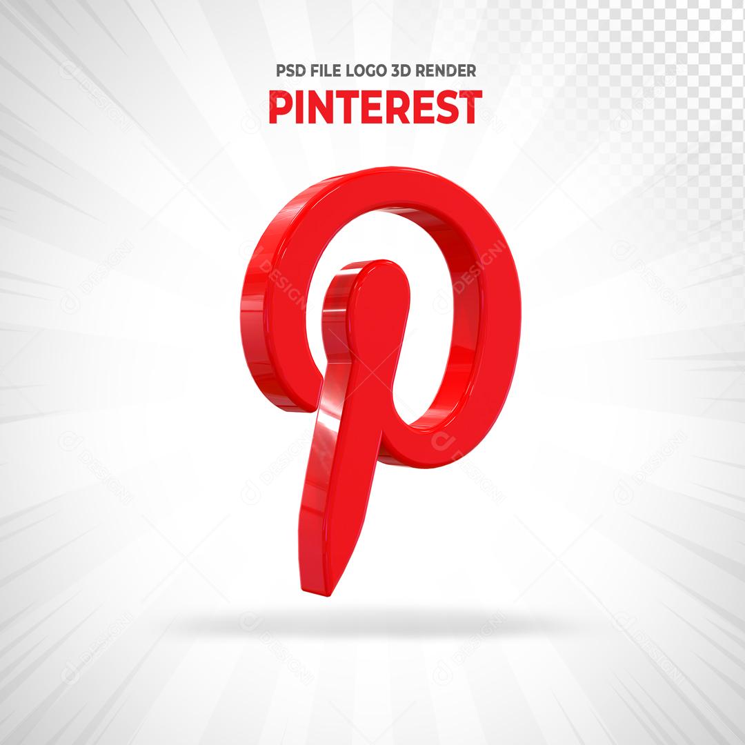 Pinterest 3D Elemento Para Composição PSD