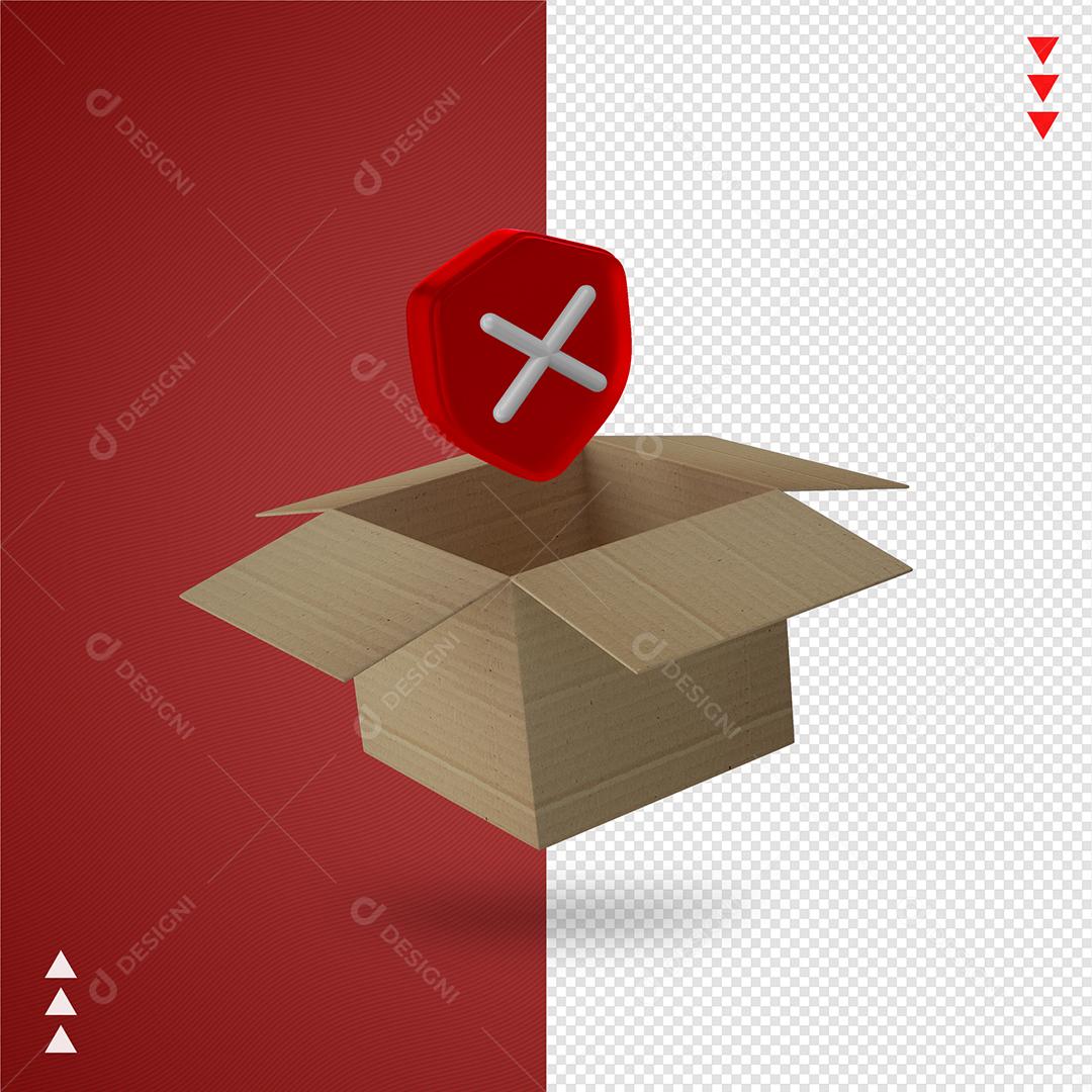Caixa de Entrega Errada PNG Transparente