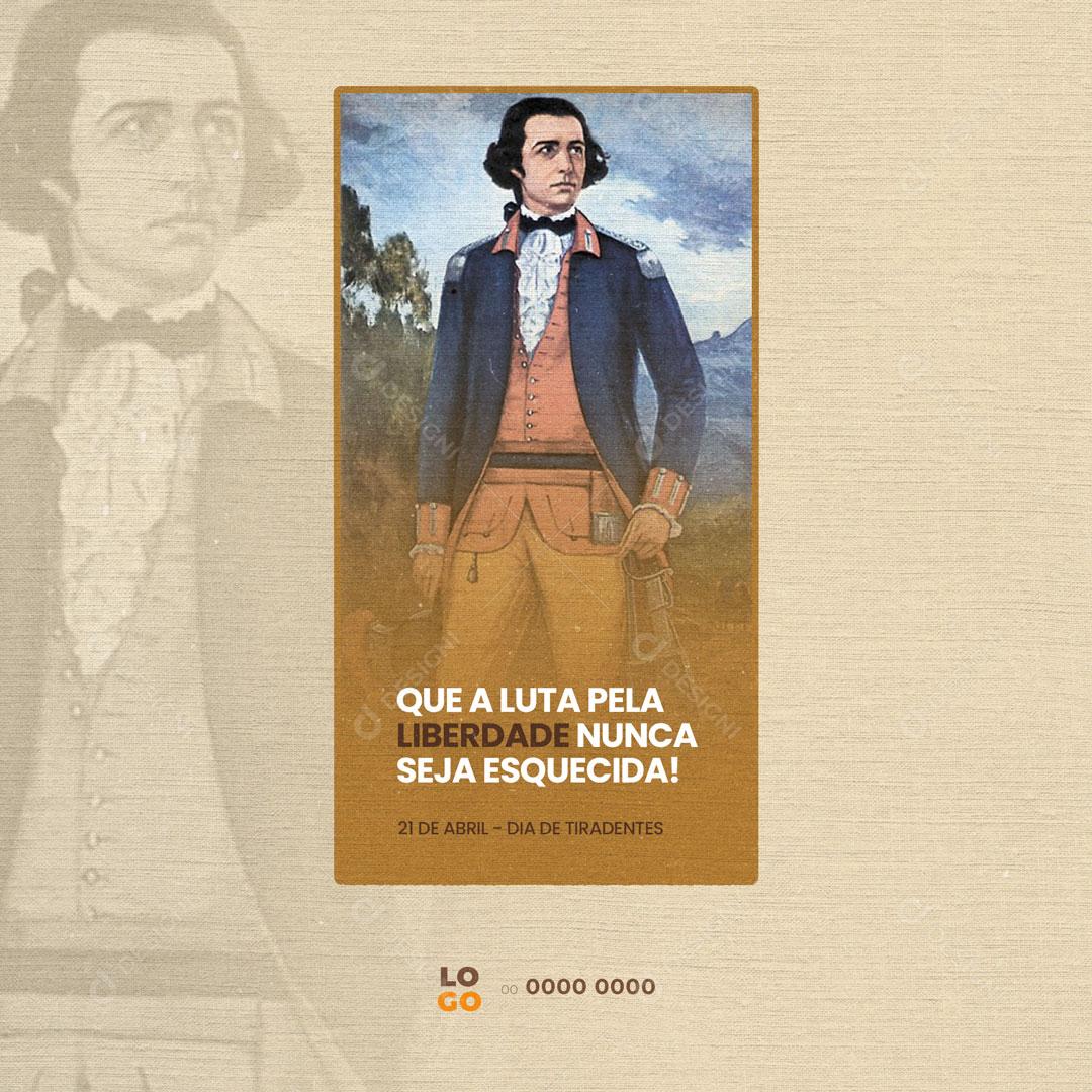Social Media Dia de Tiradentes 21 de Abril PSD Editável