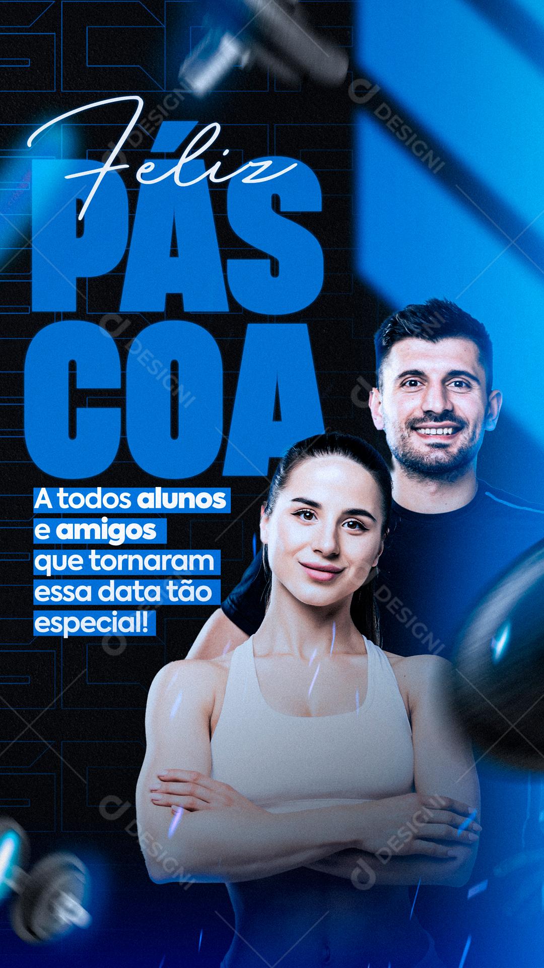 Feliz Páscoa Que Este Seja Um Momento De União E Celebração Em Família Social Media PSD Editável