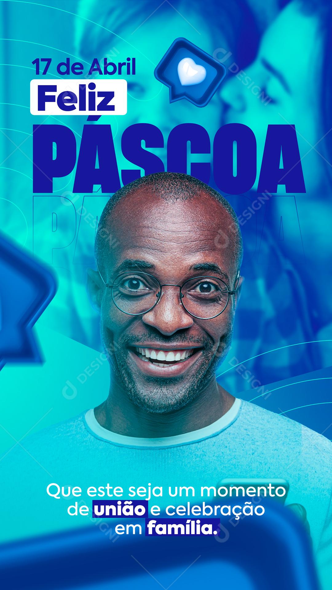 Feliz Páscoa é tempo De Renovação Social Media PSD Editável