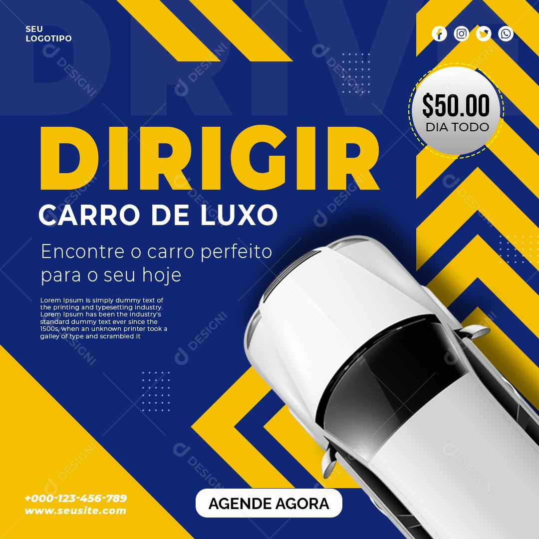 Social Media Aluguel de Carros de Luxo PSD Editável