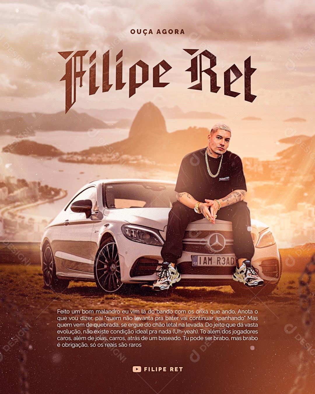 Flyer Filipe Ret Auça Agora Social Media PSD Editável