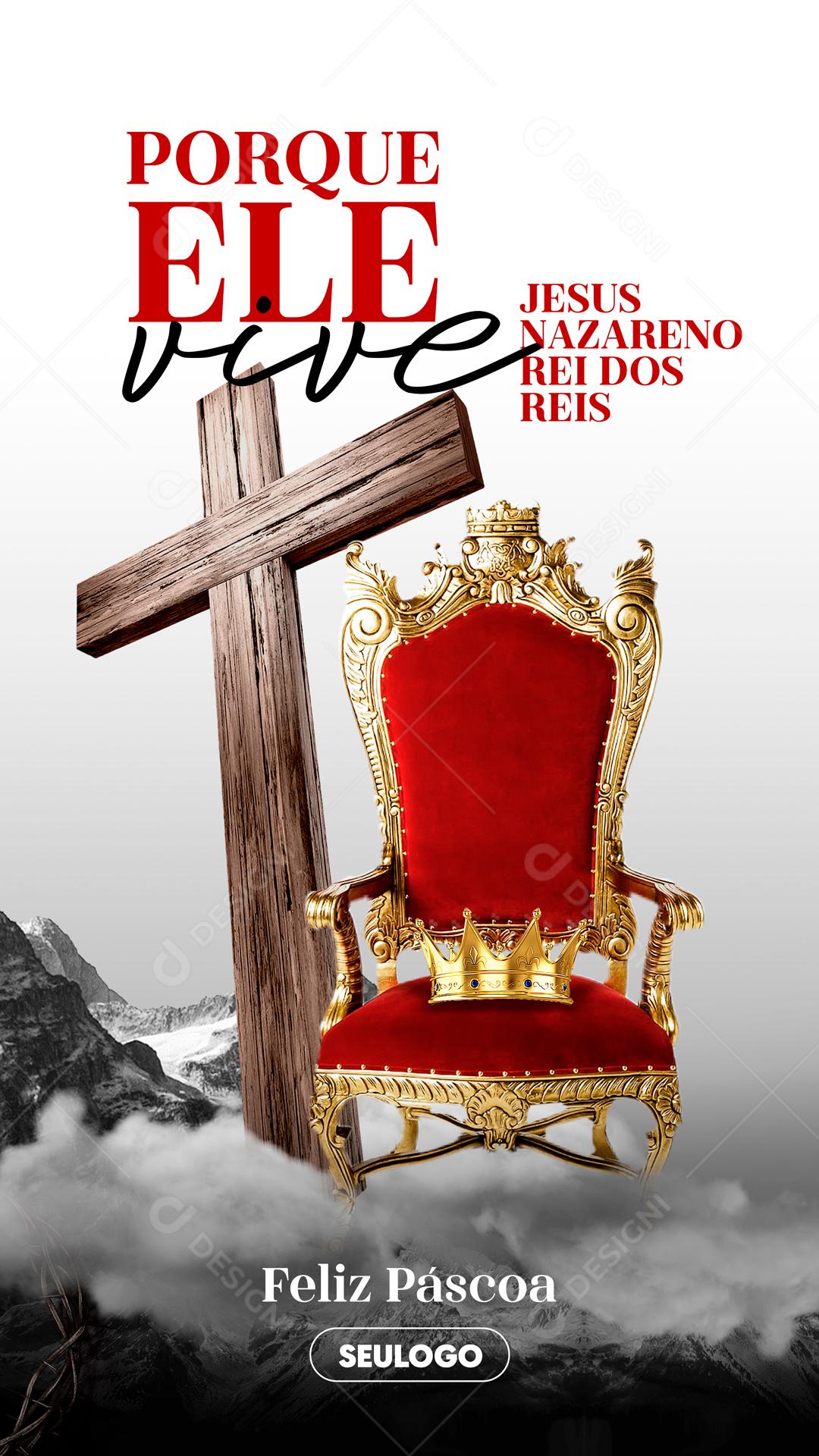 Porque Ele Vive Posso Crer No Amanhã Social Media PSD Editável