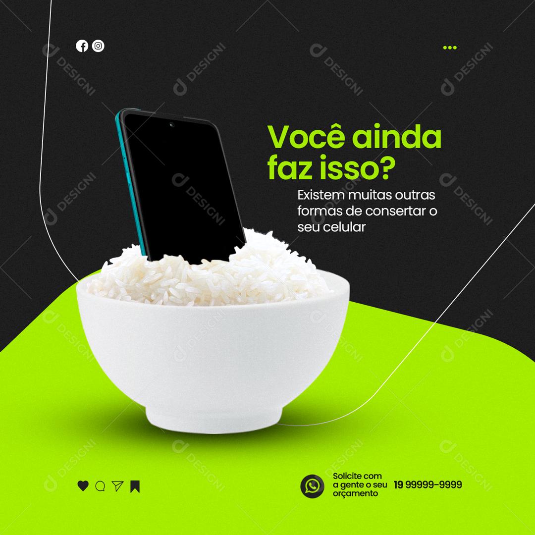 Social Media Assistência Técnica Você Ainda Faz Isso PSD Editável