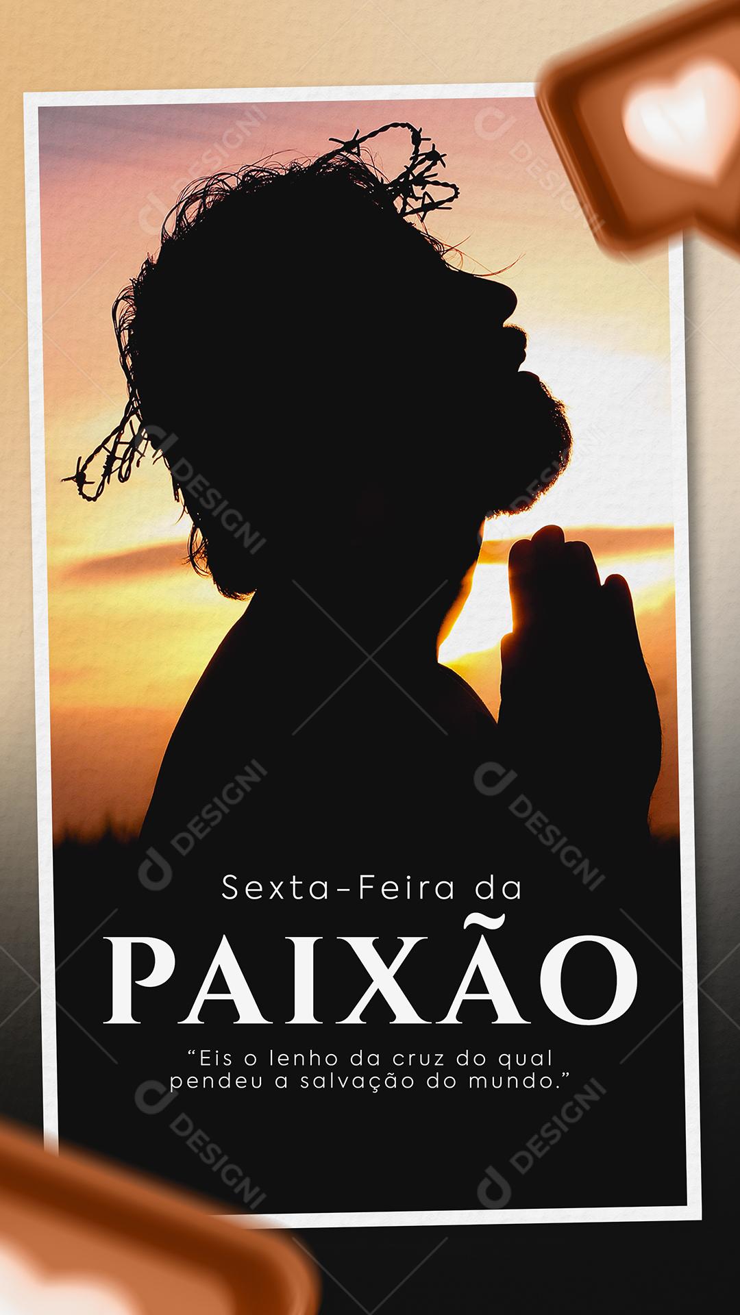 Sexta Feira da Paixão Semana Santa Social Media PSD Editável