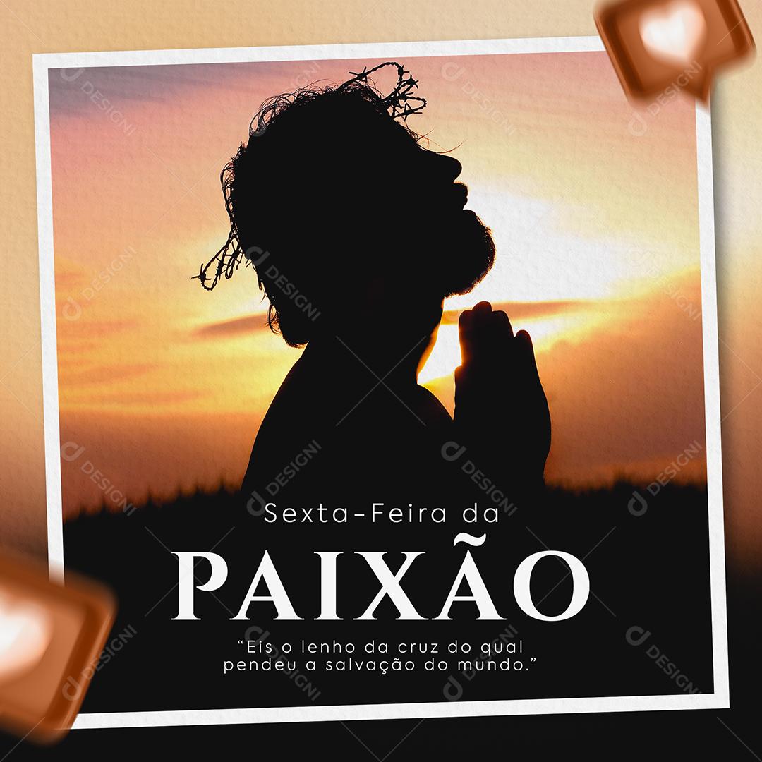 Social Media Sexta Feira da Paixão Semana Santa PSD Editável