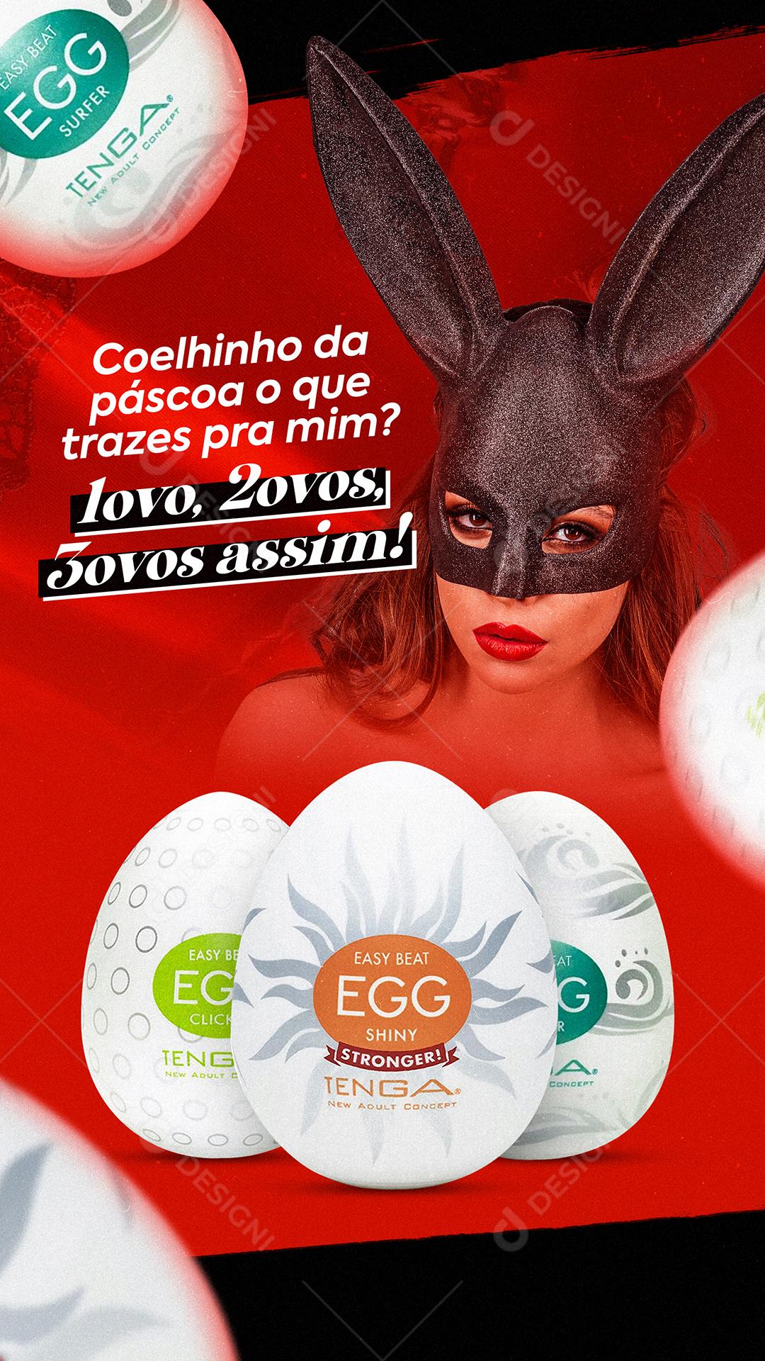 Easter Bunny What do you bring for me 1 Egg 2 Eggs 5 Eggs Social Media Editable PSD