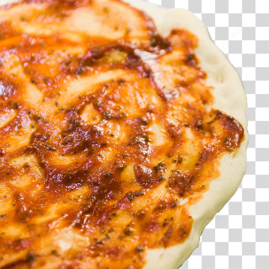 Pizza Com Molho de Tomate PNG Transparente
