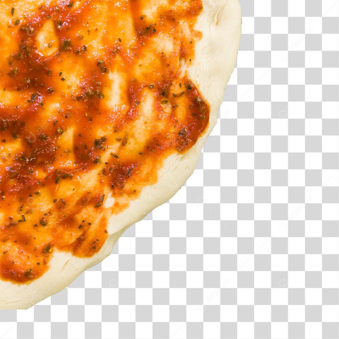 Pizza Com Molho de Tomate PNG Transparente