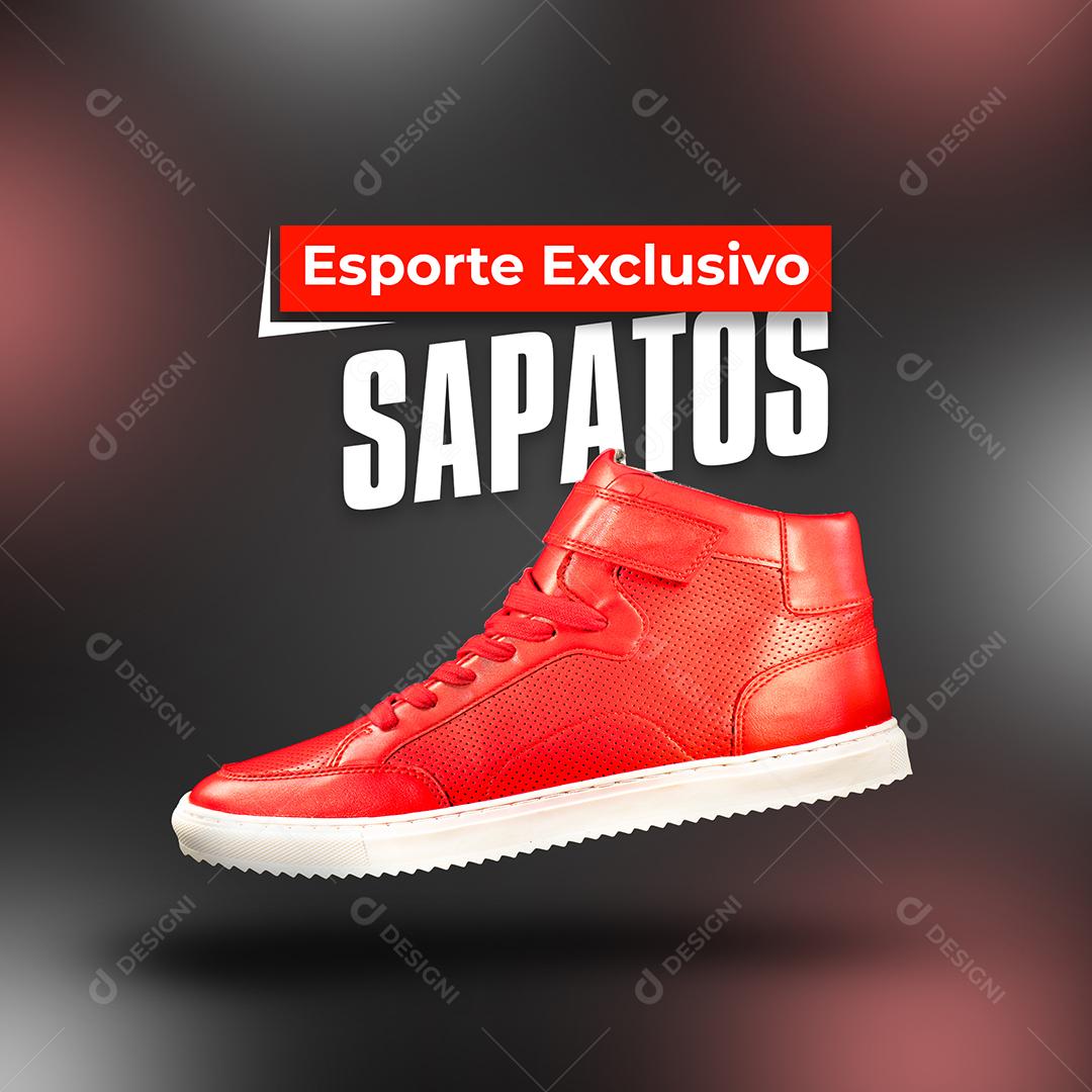 Social Media Sapatos Esporte Exclusivo Lojas PSD Editável