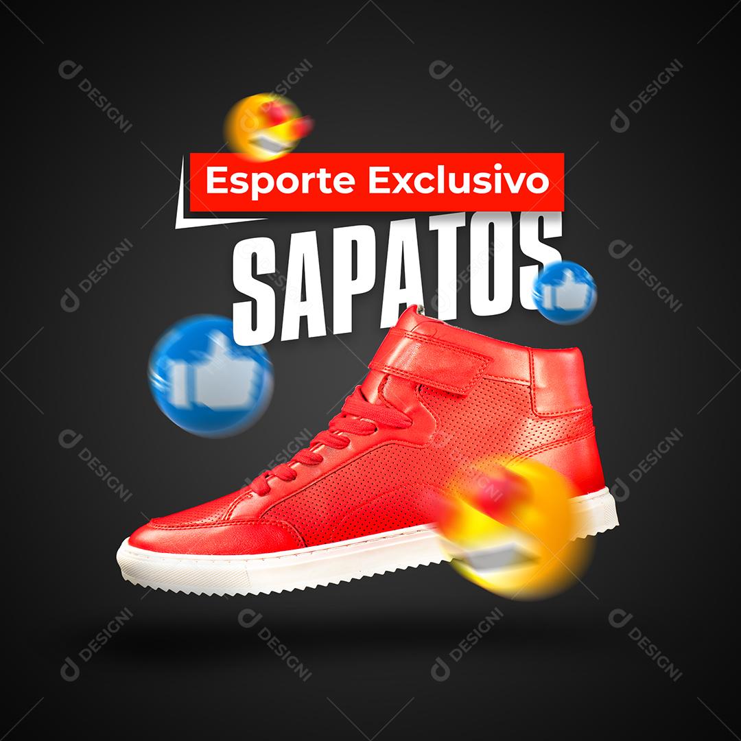 Social Media Esporte Exclusivo Sapatos Loja PSD Editável