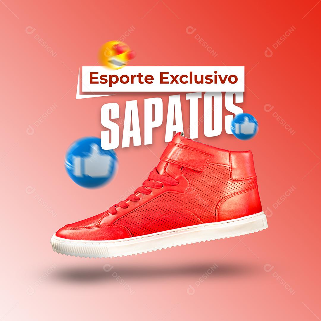 Social Media Esporte Exclusivo Sapatos Loja PSD Editável
