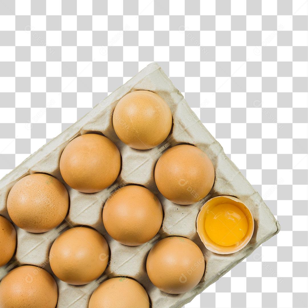 ovos de galinha em cartela