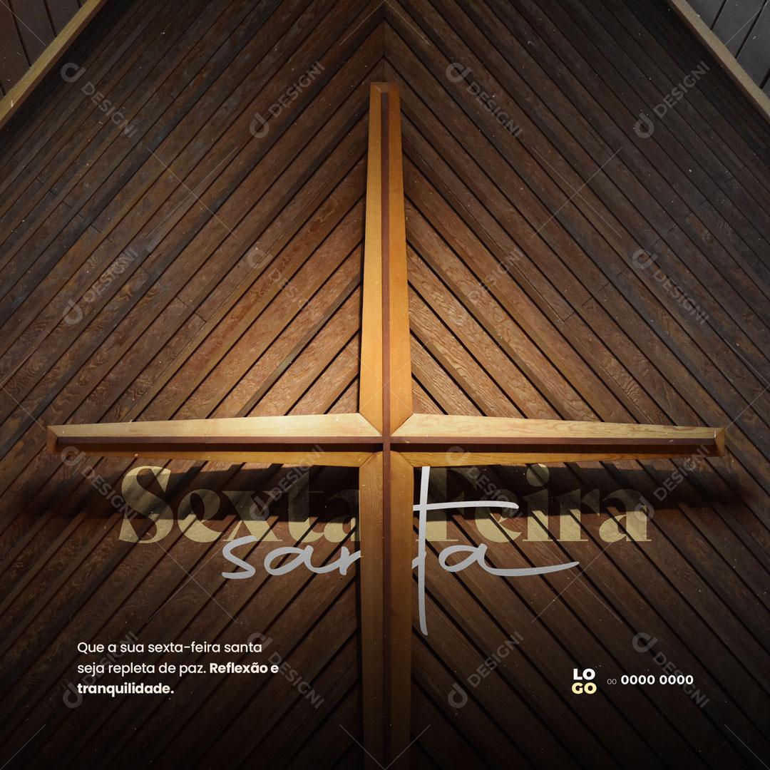 Sexta Feira Santa Repleta de Paz Social Media PSD Editável