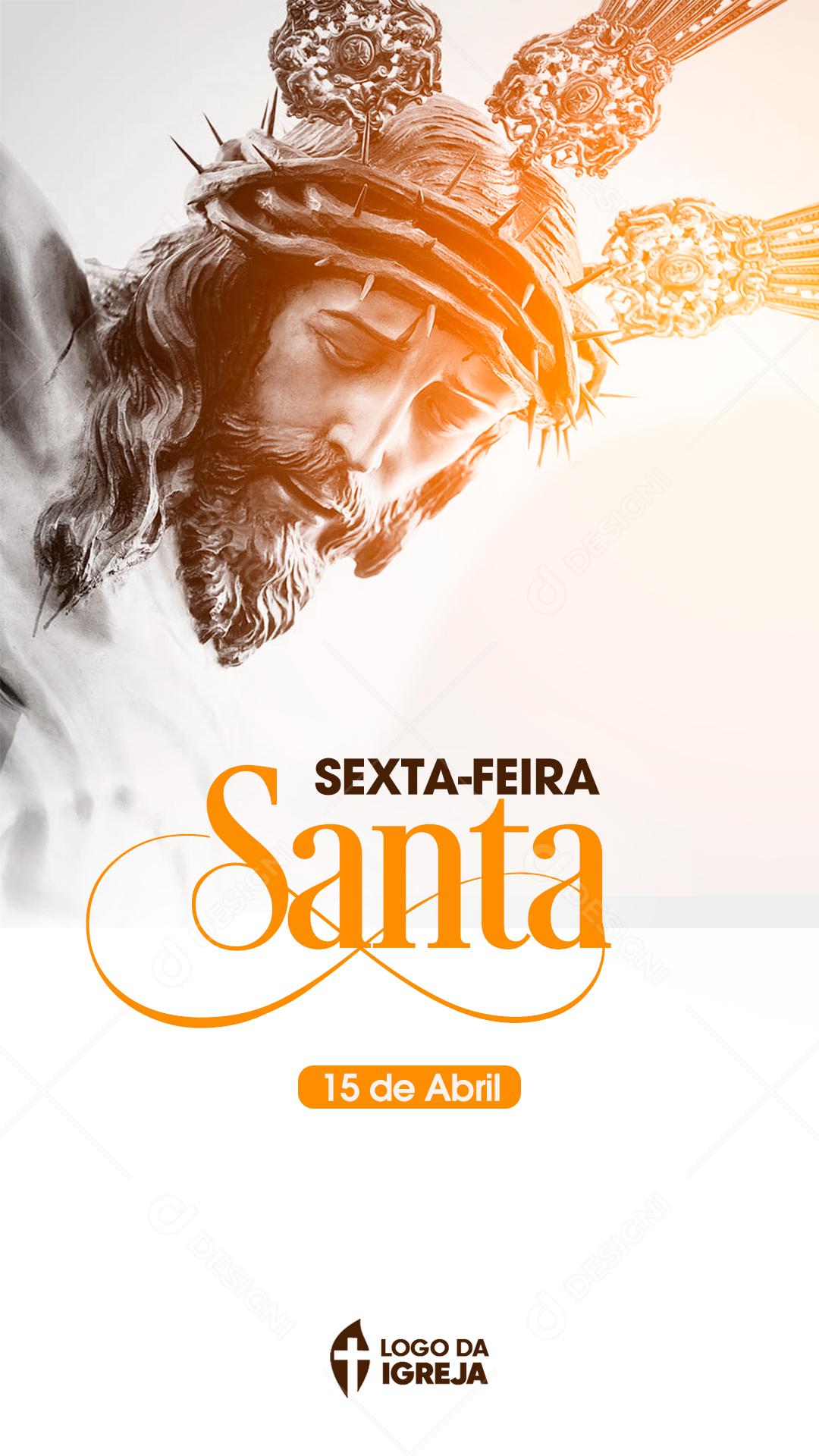 Sexta Feira Santa 15 De Abril Data Comemorativa Social Media PSD Editável