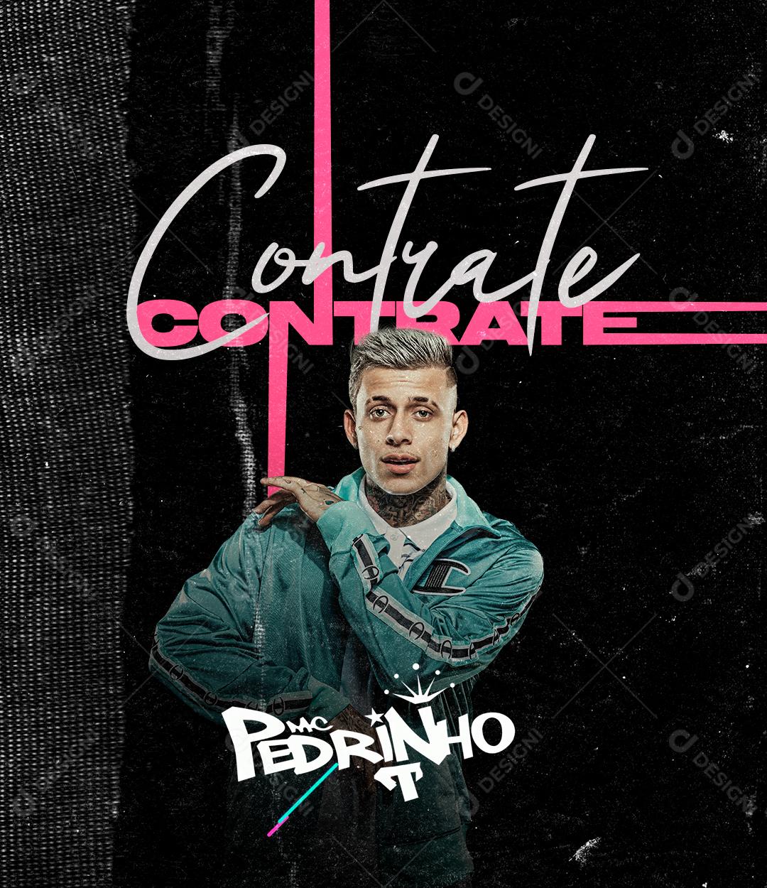 Flyer Contrate Mc Pedrinho Show Social Media PSD Editável