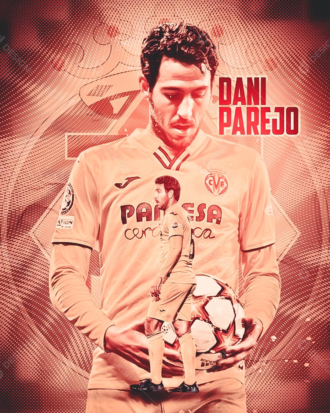 Jogador De Futebol Esportes Villarreal Club de Fútbol Social Media PSD Editável