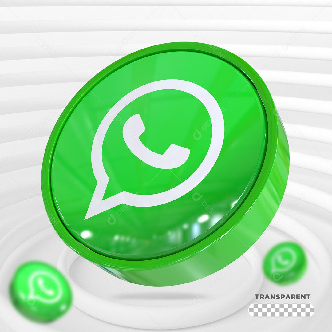 Ícone WhatsApp 3D Para Composição PSD