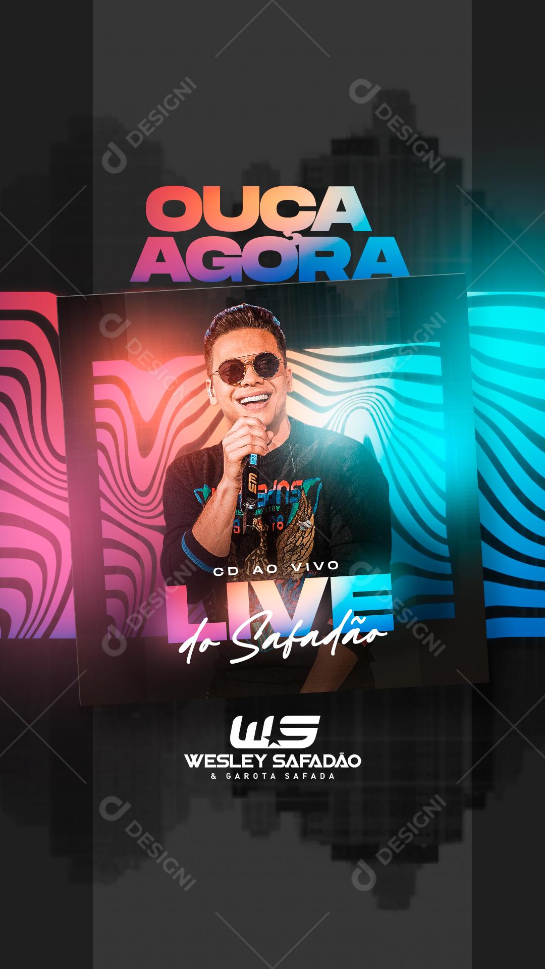 Flyer Ao Vivo Live Do Safadão Wesley Safadão Social Media PSD Editável