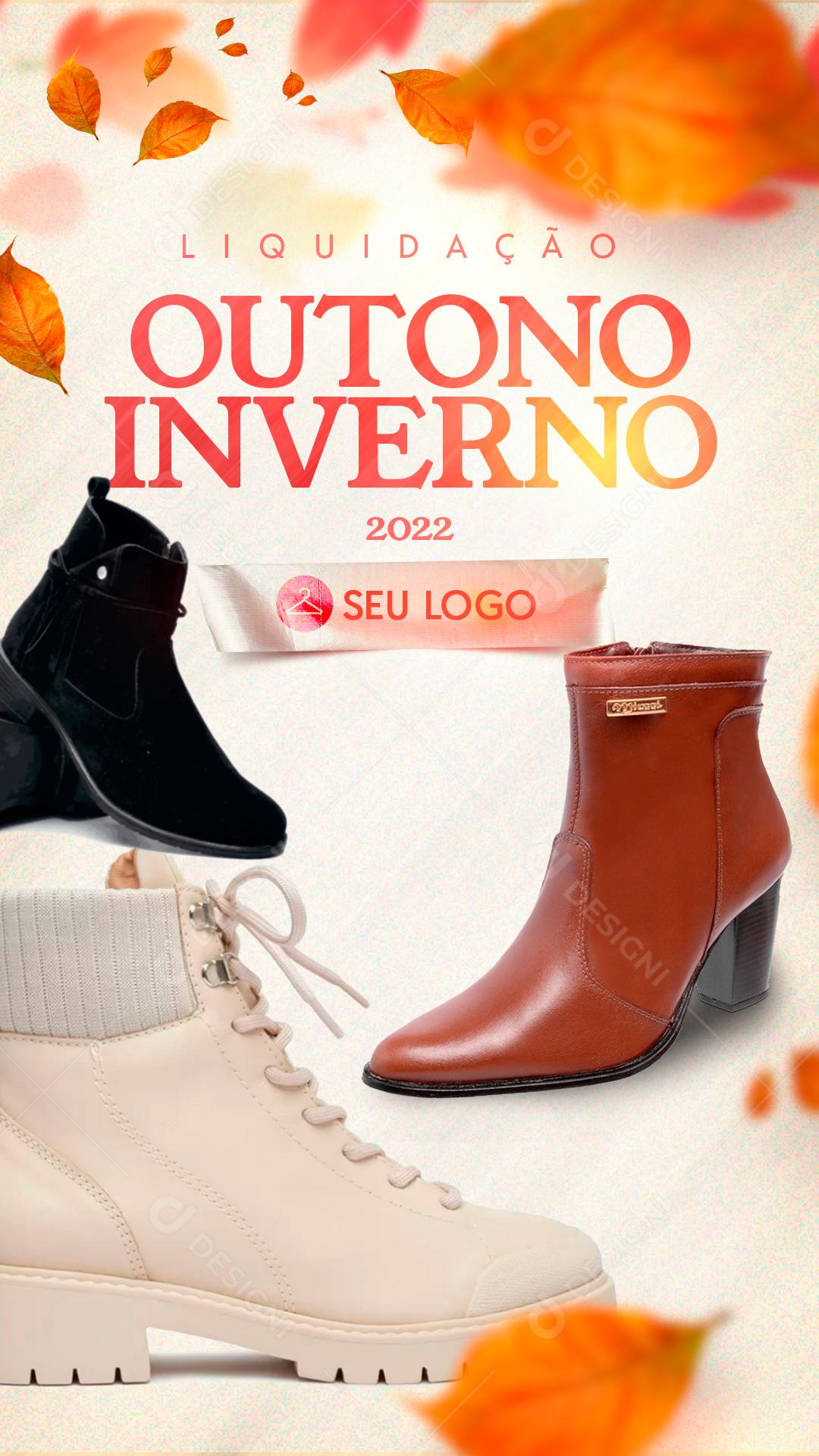 Coleção De Roupas De Outono e Inverno Venha Conhecer Social Media PSD Editável