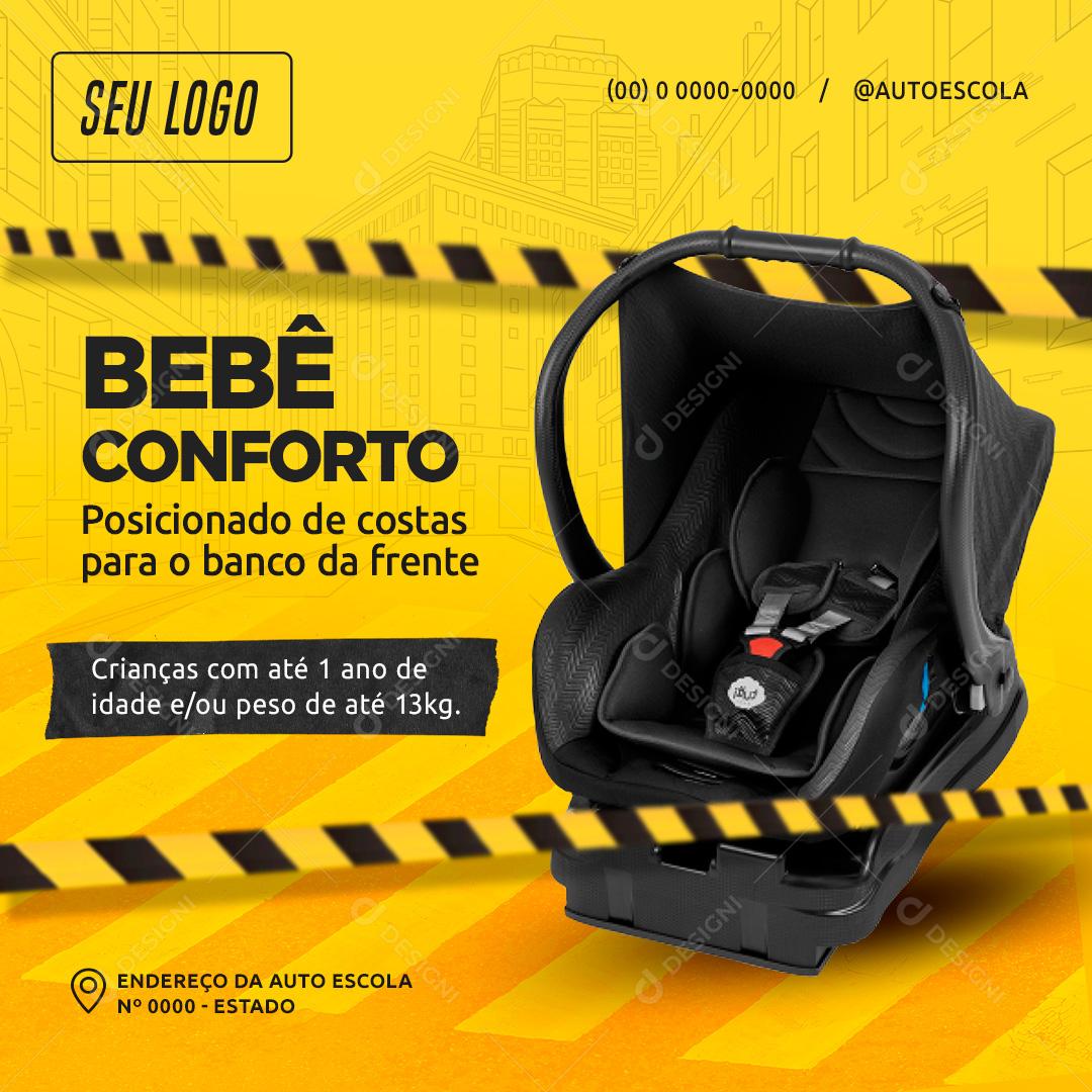 Social Media Bebê Conforto Auto Escola PSD Editável