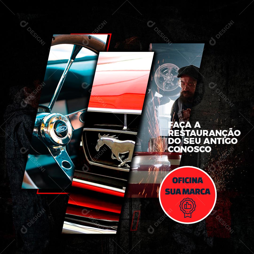 Faça A Restauração De Seu Antigo Contrato Social Media PSD Editável