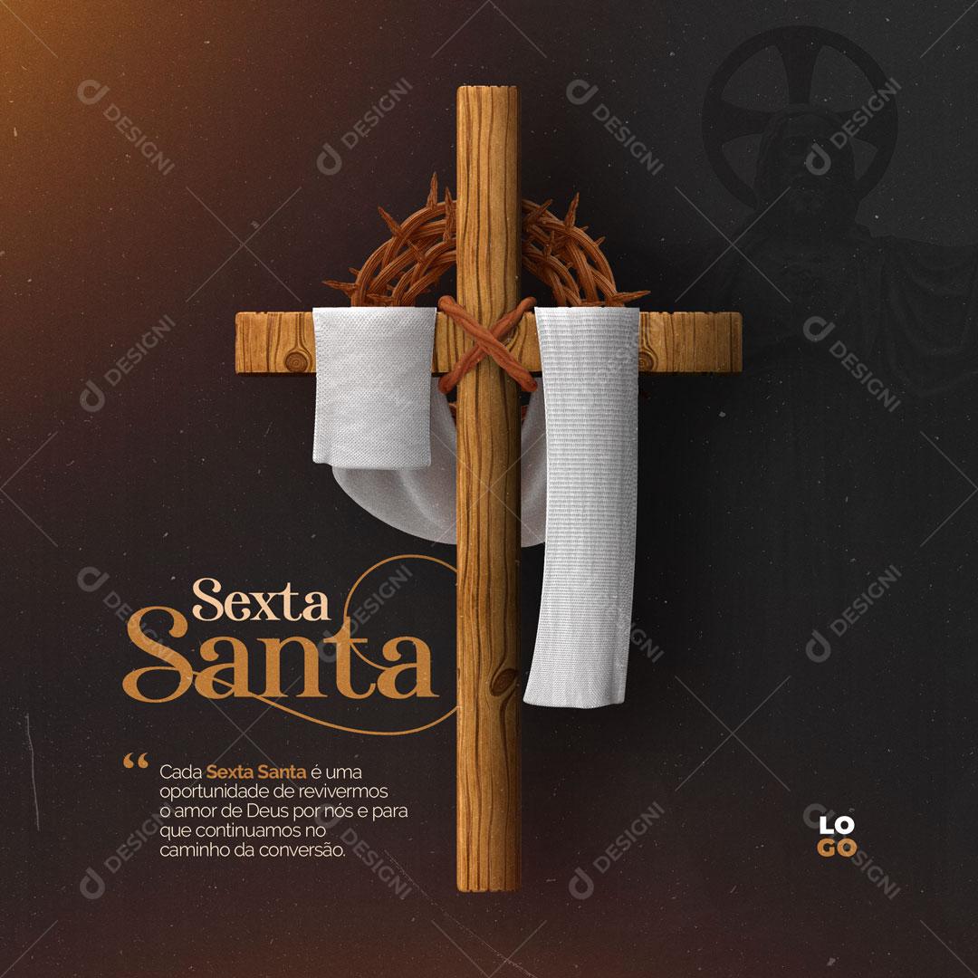 Post Sexta Feira Santa é Uma Tradição Religiosa Social Media PSD Editável