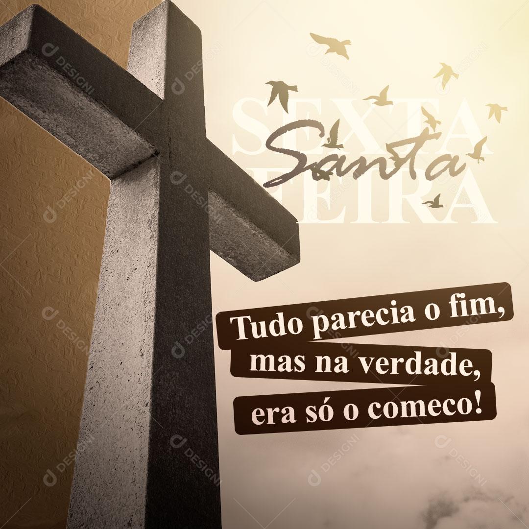 Sexta Feira Santa Cristo Vive Social Media PSD Editável